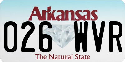 AR license plate 026WVR