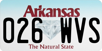 AR license plate 026WVS