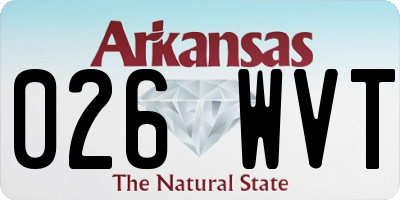 AR license plate 026WVT