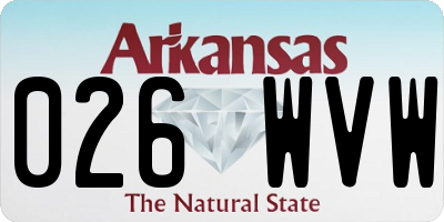 AR license plate 026WVW