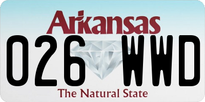 AR license plate 026WWD