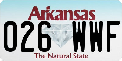 AR license plate 026WWF