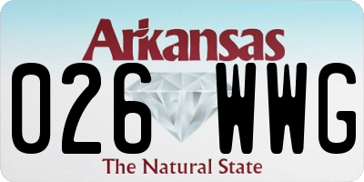 AR license plate 026WWG