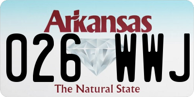 AR license plate 026WWJ