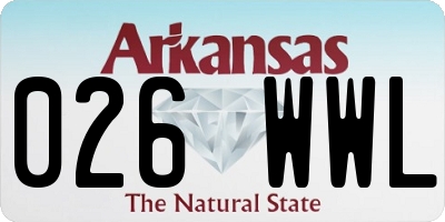 AR license plate 026WWL