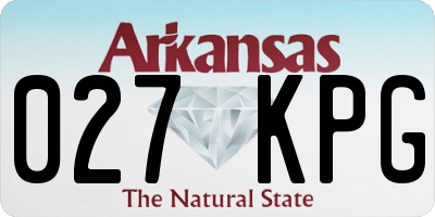 AR license plate 027KPG