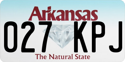 AR license plate 027KPJ