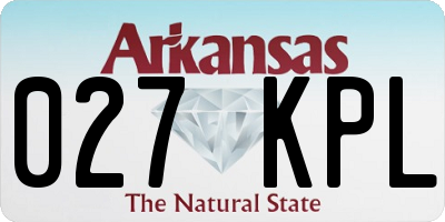 AR license plate 027KPL