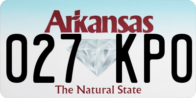 AR license plate 027KPO