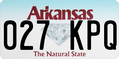 AR license plate 027KPQ