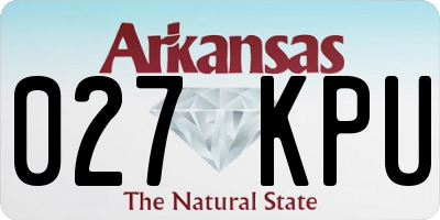 AR license plate 027KPU