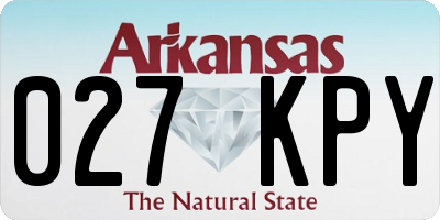 AR license plate 027KPY