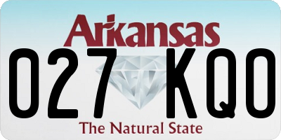 AR license plate 027KQO