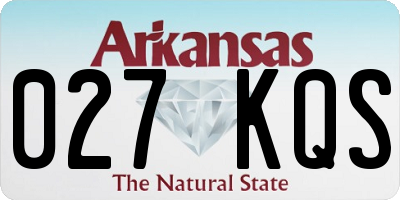 AR license plate 027KQS