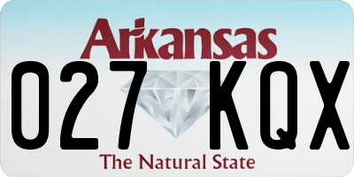 AR license plate 027KQX