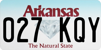 AR license plate 027KQY