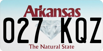 AR license plate 027KQZ