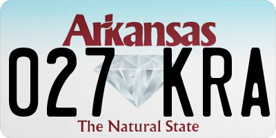 AR license plate 027KRA