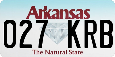AR license plate 027KRB