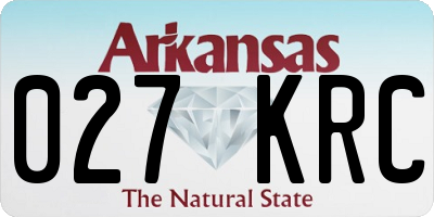 AR license plate 027KRC