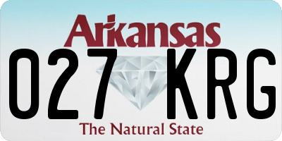 AR license plate 027KRG