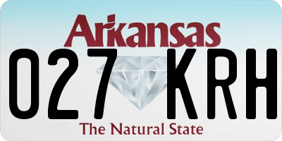 AR license plate 027KRH