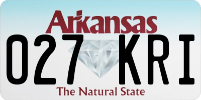 AR license plate 027KRI