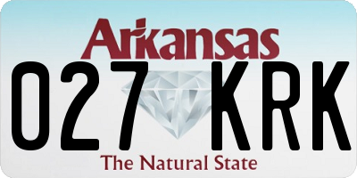 AR license plate 027KRK