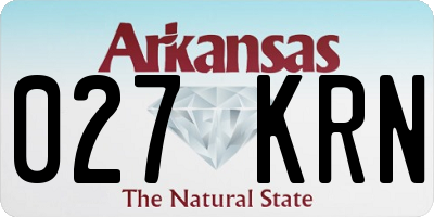 AR license plate 027KRN