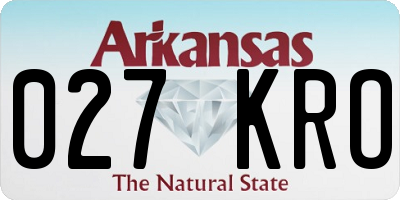 AR license plate 027KRO