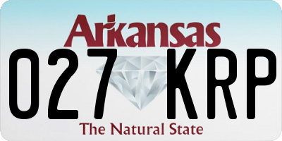 AR license plate 027KRP