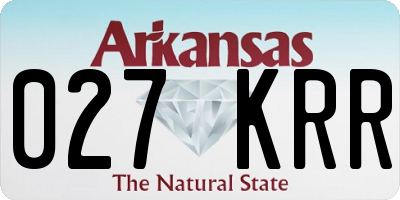 AR license plate 027KRR