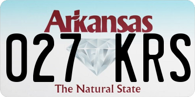 AR license plate 027KRS