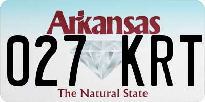 AR license plate 027KRT