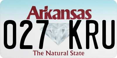 AR license plate 027KRU