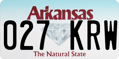 AR license plate 027KRW