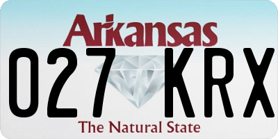 AR license plate 027KRX