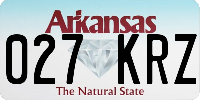AR license plate 027KRZ