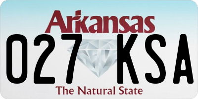 AR license plate 027KSA