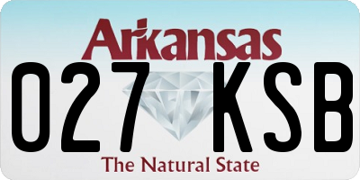 AR license plate 027KSB