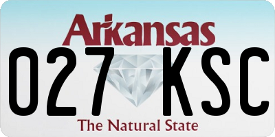 AR license plate 027KSC