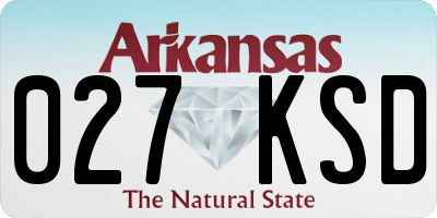 AR license plate 027KSD