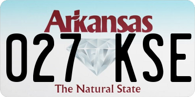 AR license plate 027KSE