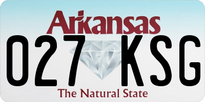 AR license plate 027KSG