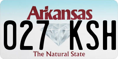 AR license plate 027KSH