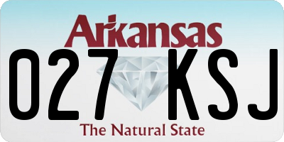 AR license plate 027KSJ