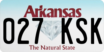 AR license plate 027KSK