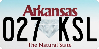 AR license plate 027KSL