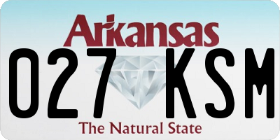 AR license plate 027KSM