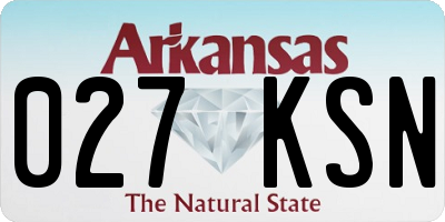 AR license plate 027KSN